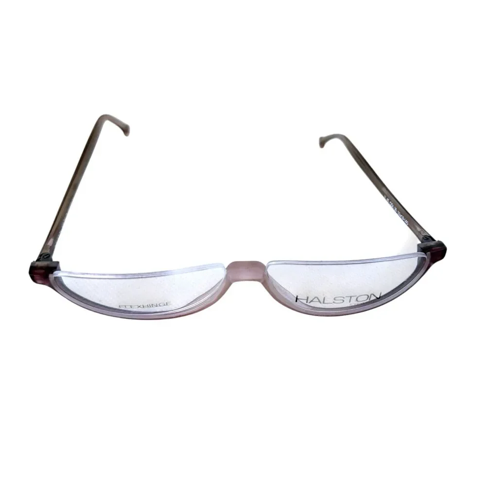 Vintage 80s Halston H45 Half-Moon/Cat-Eye Reading Glasses Frame | New Old Stock